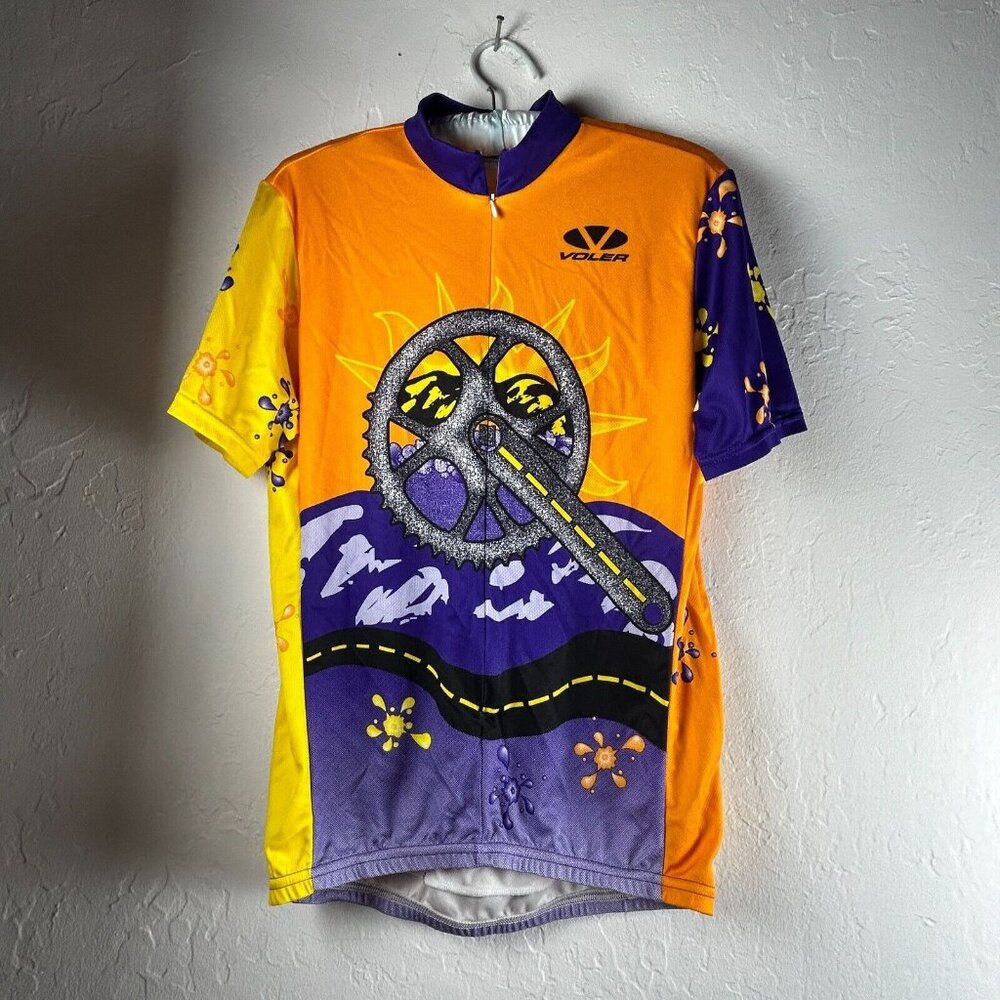Voler Mens Cycling Jersey Carmel Valley Triathlon Club Biking Top 3/4 Zip Large